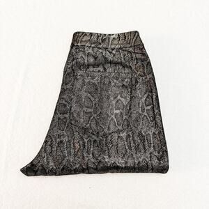 Superdown Metallic Snakeskin Patterned Print Pants Size Small